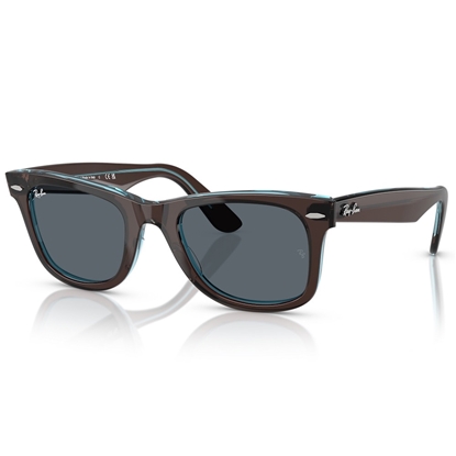 Picture of Ray-Ban Original Wayfarers- Brwn on Transparent Blue/Blue Lens