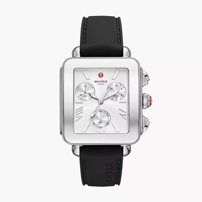Picture of Michele Deco Sport Chrono Stainless Steel Black Silicone Watch