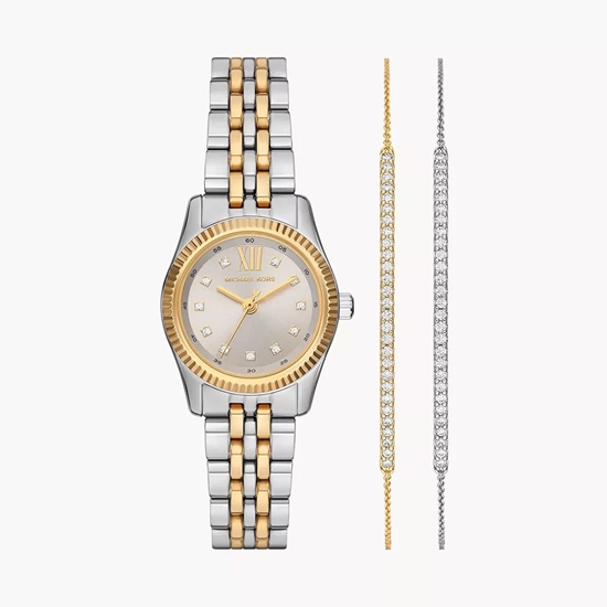 Picture of Michael Kors Lexington Pave Watch & Slider Bracelet Gift Set