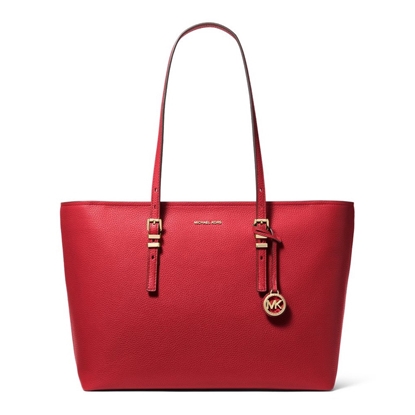 Picture of Michael Kors Quinn Large Pebbled Leather Tote Bag - Crimson