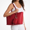 Picture of Michael Kors Quinn Large Pebbled Leather Tote Bag - Crimson