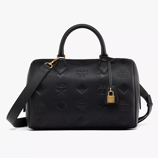 Picture of MCM Ella Leather Medium Boston Bag - Black