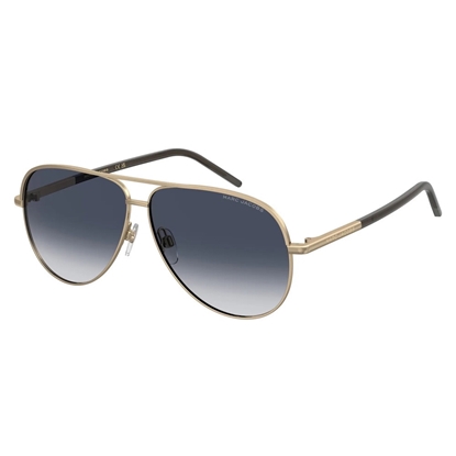 Picture of Marc Jacobs Gold Frame Sunglasses with Blue Shade Lenses