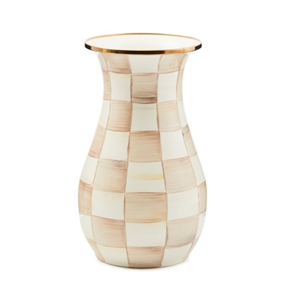 Picture of MacKenzie-Childs Mocha Check Tall Vase