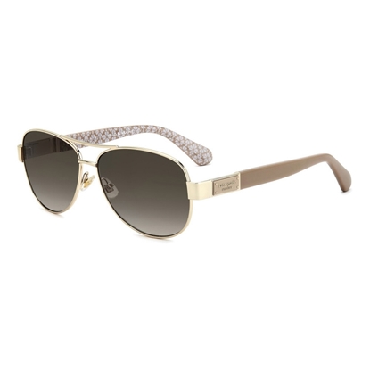 Picture of Kate Spade Dalia Sunglasses- Gold/Beige Frame/Brown Shade Lens