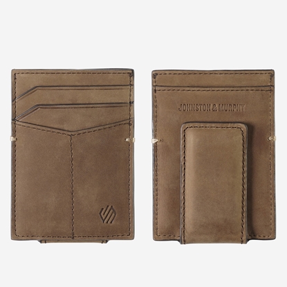 Picture of Johnston & Murphy Jackson Front Pocket Wallet - Tan Oiled