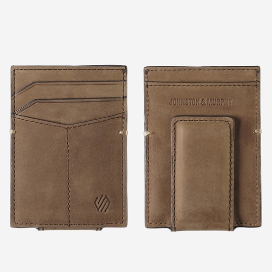 Picture of Johnston & Murphy Jackson Front Pocket Wallet - Tan Oiled