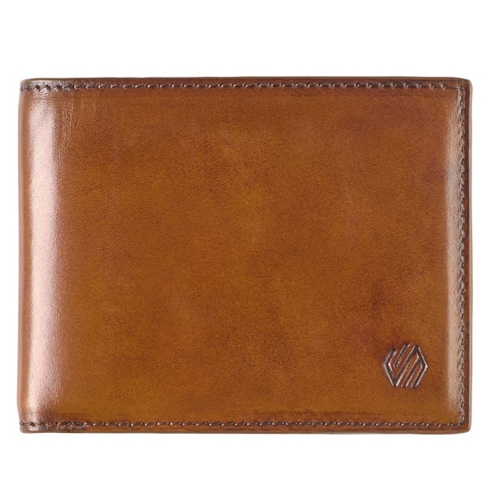 Picture of Johnston & Murphy Hudson Burnished Billfold Wallet - Brown