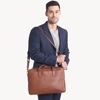 Picture of Fossil Asher Leather Briefcase - Medium Brown