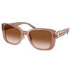 Picture of Coach C Hardware Oversized Square Sunglasses - Brown/Grey
