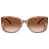 Picture of Coach C Hardware Oversized Square Sunglasses - Brown/Grey