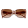 Picture of Coach C Hardware Oversized Square Sunglasses - Brown/Grey