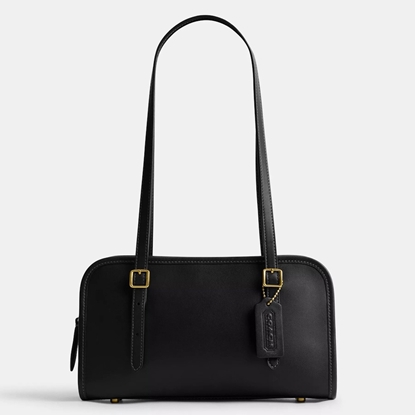 Picture of Coach Swing Zip Bag - Brass/Black