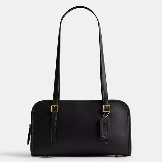 Picture of Coach Swing Zip Bag - Brass/Black