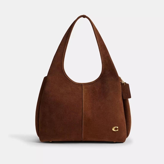 Picture of Coach Lana Shoulder Bag - Brass/Dark Stone