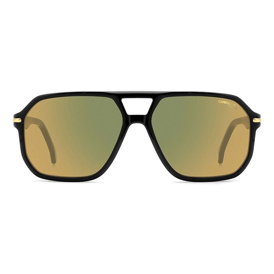 Picture of Carrera Hexagon Sunglasses-Black/Yellow Green Mirror