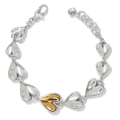 Picture of Brighton Cascade Heart Bracelet -  Silver/Gold
