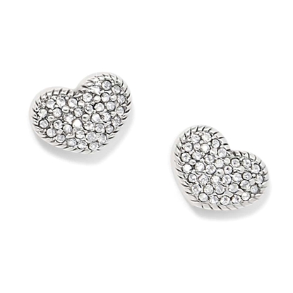 Picture of Brighton Illumina Celeste Heart Post Earrings - Silver
