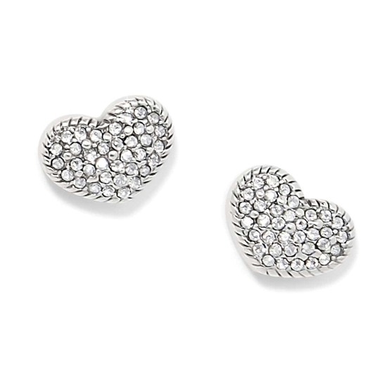 Picture of Brighton Illumina Celeste Heart Post Earrings - Silver