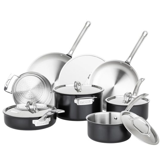 Picture of Viking 12-Piece 3-Ply Cast Black Cookware Set