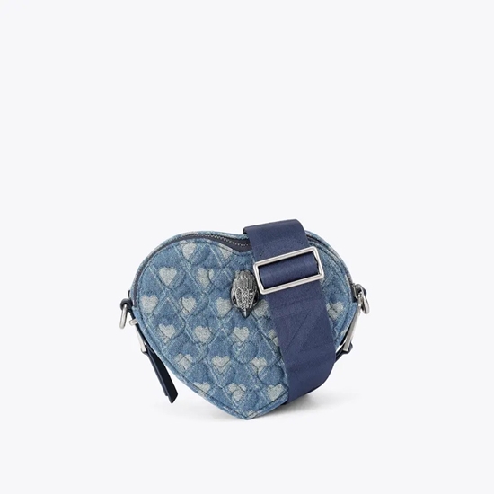 Picture of Kurt Geiger 2-Zip Kensington Heart Crossbody - Blue/Dark Combo