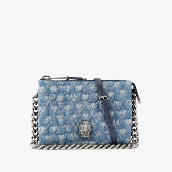 Picture of Kurt Geiger Kensington Puff 3 Pouch Bag- Blue Dark Combination