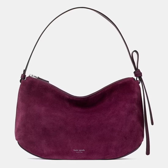 Picture of Kate Spade Loop Suede Shoulder Bag - Purple Agate
