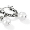 Picture of John Hardy 16mm Sterling Silver Essential Pearl Hoop Earring
