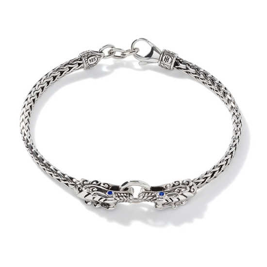 Picture of John Hardy 3.5mm Sterling Silver Naga Bracelet - Medium