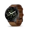 Picture of Garmin Venu 4 45mm GPS/Wi-Fi - Black Silicone & Brown Leather