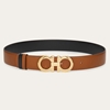Picture of Ferragamo 35mm Gancini Reversible Belt - Black/Gold