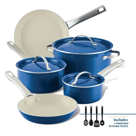 Picture of Farberware 12-Piece Ceramic Nonstick Cookware Set - Blue