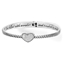 Picture of Brighton Celestia Heart Hinged Bangle - Silver