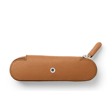 Picture of Faber-Castell Guilloche Cognac Case with Zipper for Two Pens