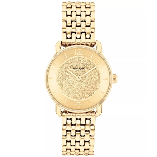 Picture of Coach Elliot Gold-Tone Stainless Steel Case with Diamond Dial