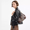 Picture of Coach Signature Jacquard Hamptons Hobo - Oak Maple