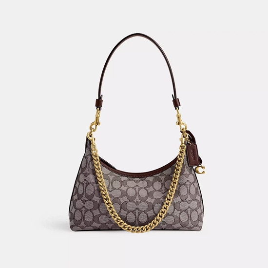 Picture of Coach Signature Jacquard Juliet Shoulder Bag 25 - Oak Maple