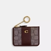 Picture of Coach Signature Jacquard Mini ID Card Case - Oak