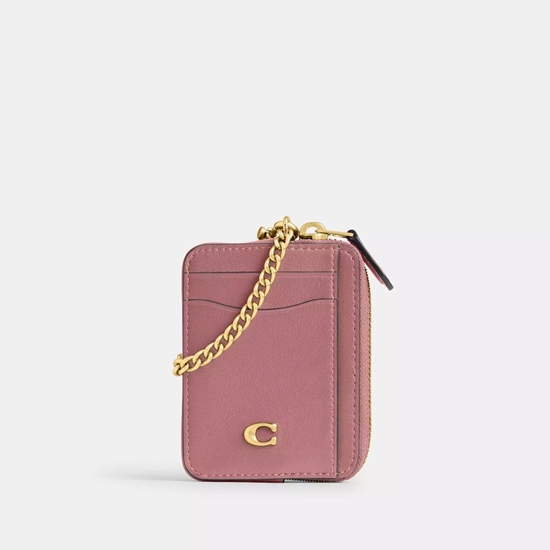 Picture of Coach Essential Chain Card Case - Peony