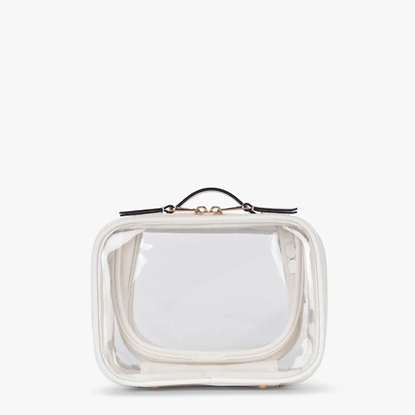 Picture of Calpak Small Clear Cosmetics Case - White