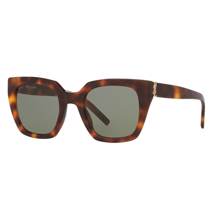 Picture of Saint Laurent Acetate Sunglasses, Tortoise, Gold Logo