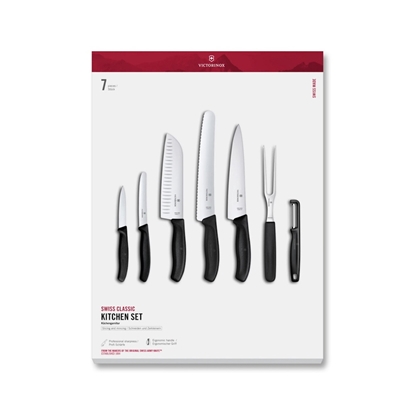 Picture of Victorinox Swiss Army 7-Piece Classic Knife Set - Black