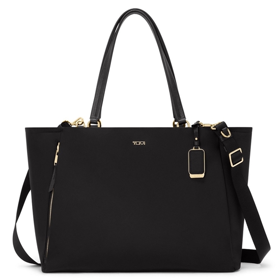 Picture of Tumi Voyageur Valetta Large Tote - Black/Gold