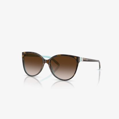 Picture of Tiffany Cat Eye Havana Sunglasses with Brown Gradient Lens