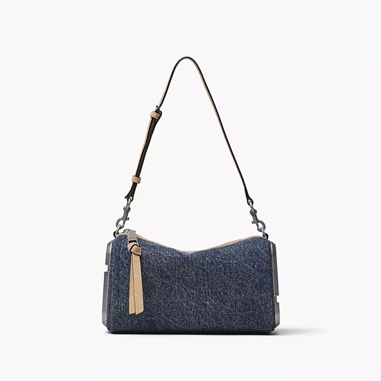 Picture of Marc Jacobs Denim Suede Snapshot Shoulder - Dark Wash Indigo
