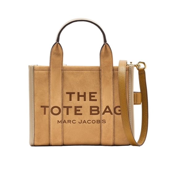 Picture of Marc Jacobs Suede Leather Blocked Small Tote Bag - Sahara