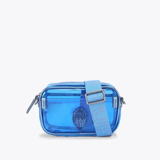 Picture of Kurt Geiger Vinyl Kensington Small Camera Bag - Blue