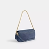 Picture of Coach Suede Brook Flap Chain Bag - Light Denim