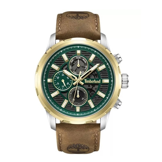 Picture of Timberland Green Dial and Dark Brown Strap Watch