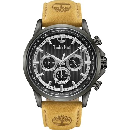 Picture of Timberland Black Dial and Tan Strap Watch